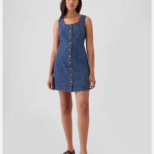 GAP Blue Denim Mini Dress XL tall NWT